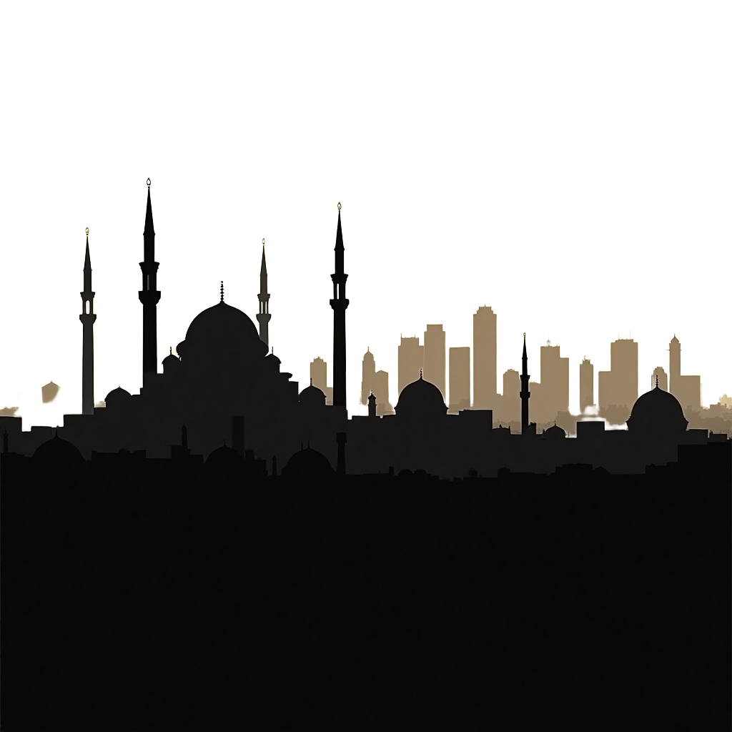 Istanbul Skyline Silhouette